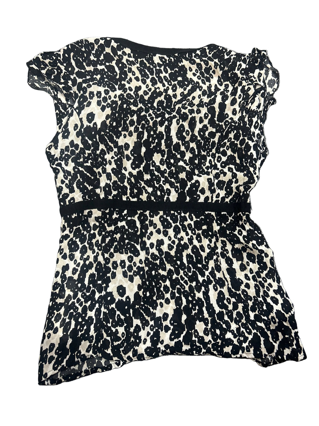 Leopard print top on a gray background