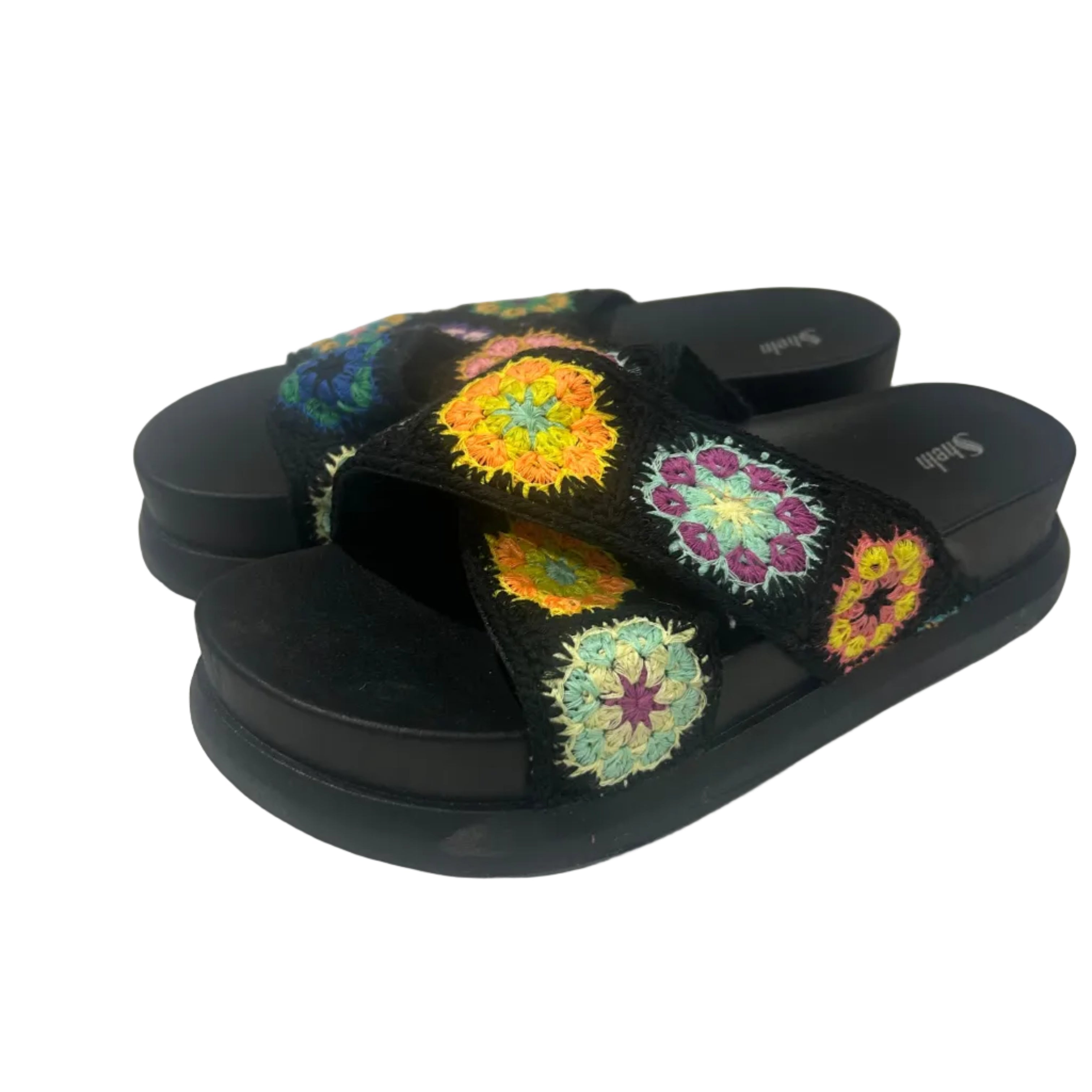 SHEIN size 10 Crochet Floral Platforms