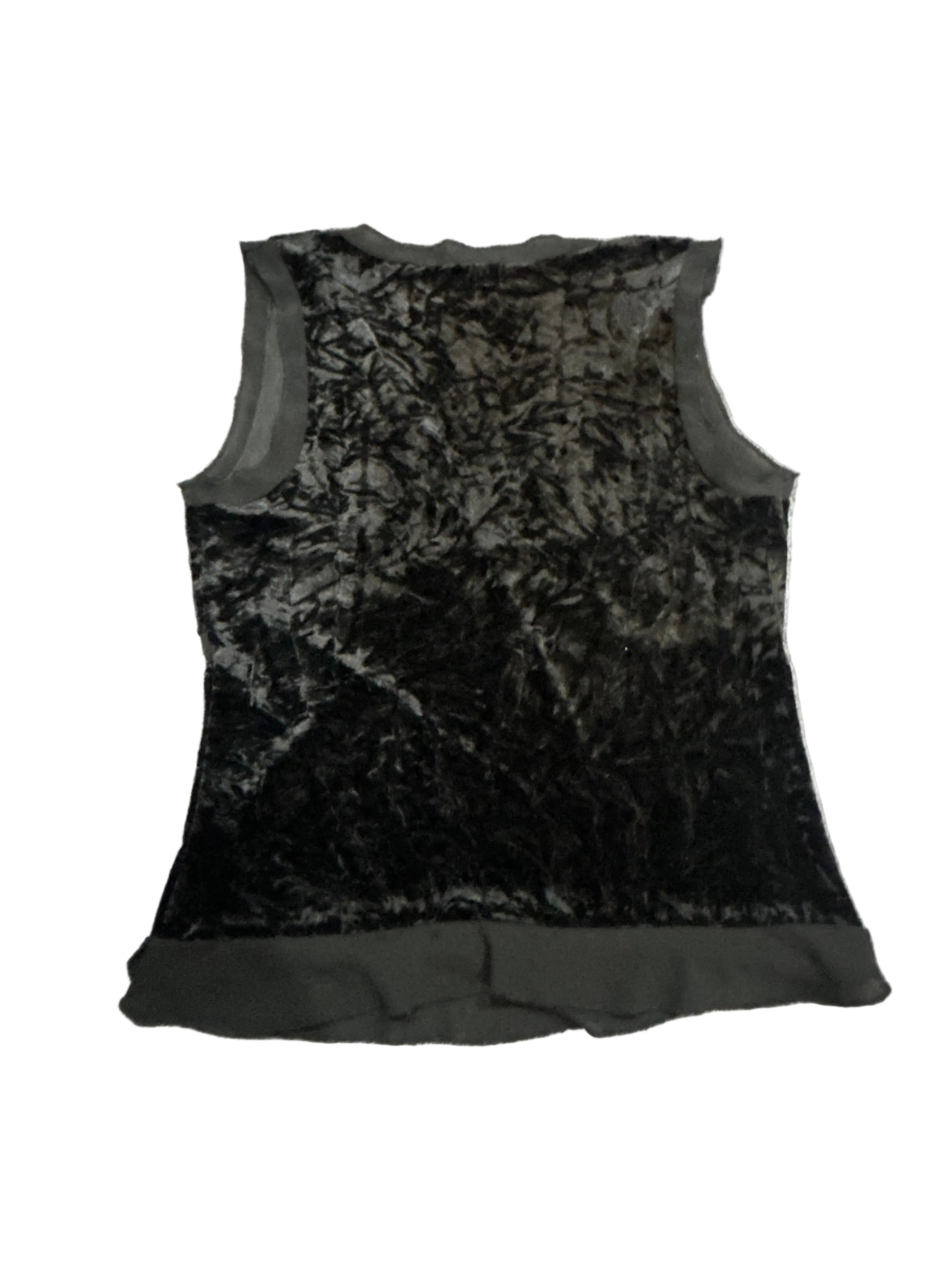 Black textured fabric on a textured white surface