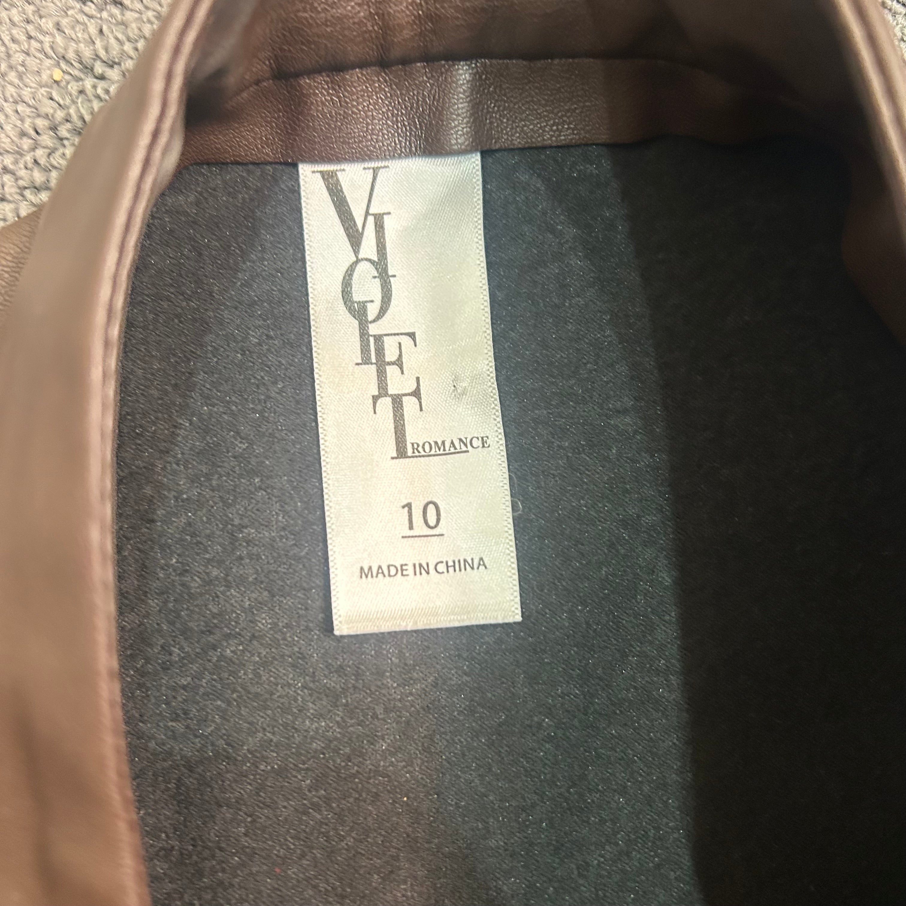 VIOLET leather look skirt size 10