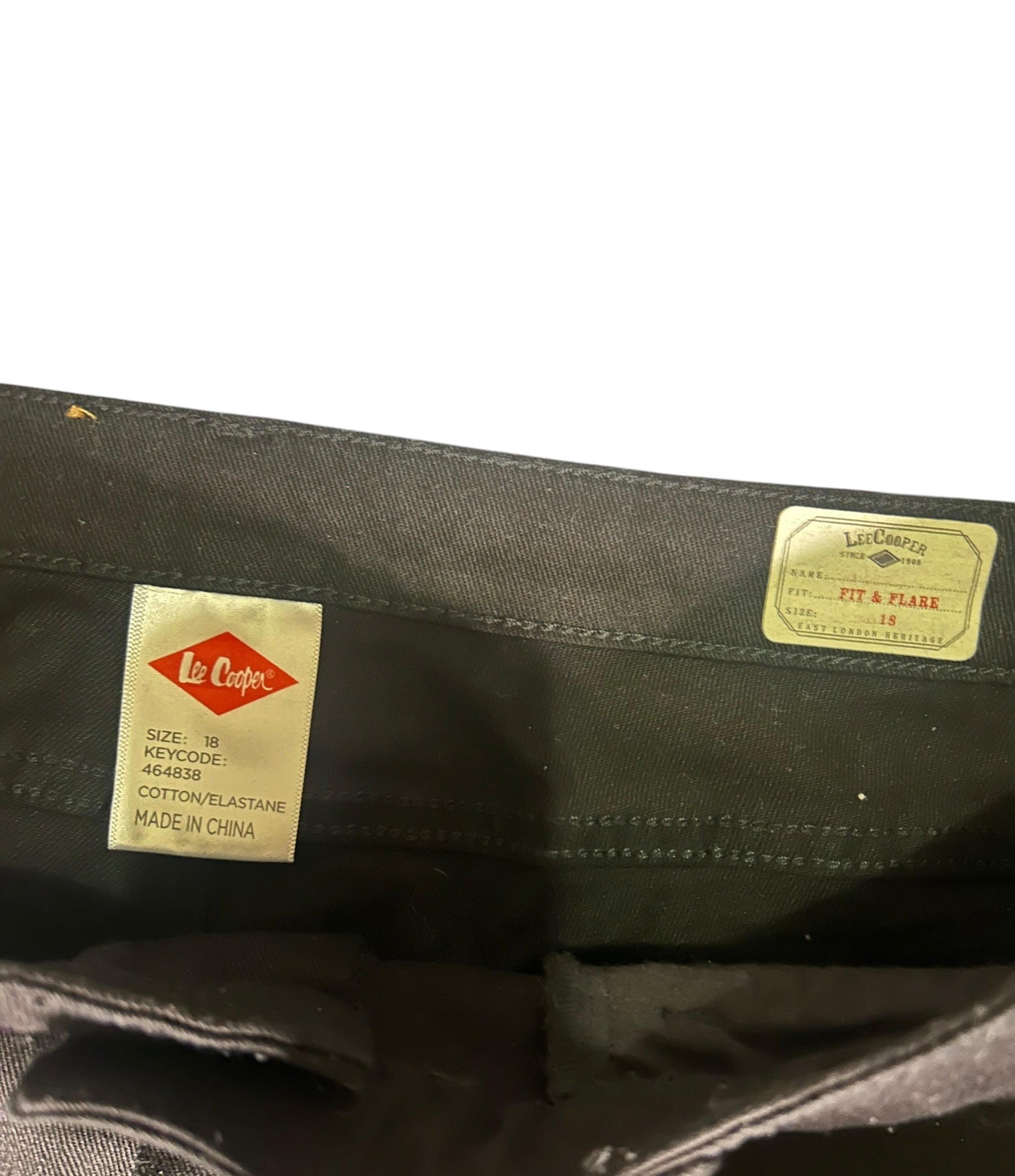 LEE COOPER size 18 Black Fit & Flare Jeans