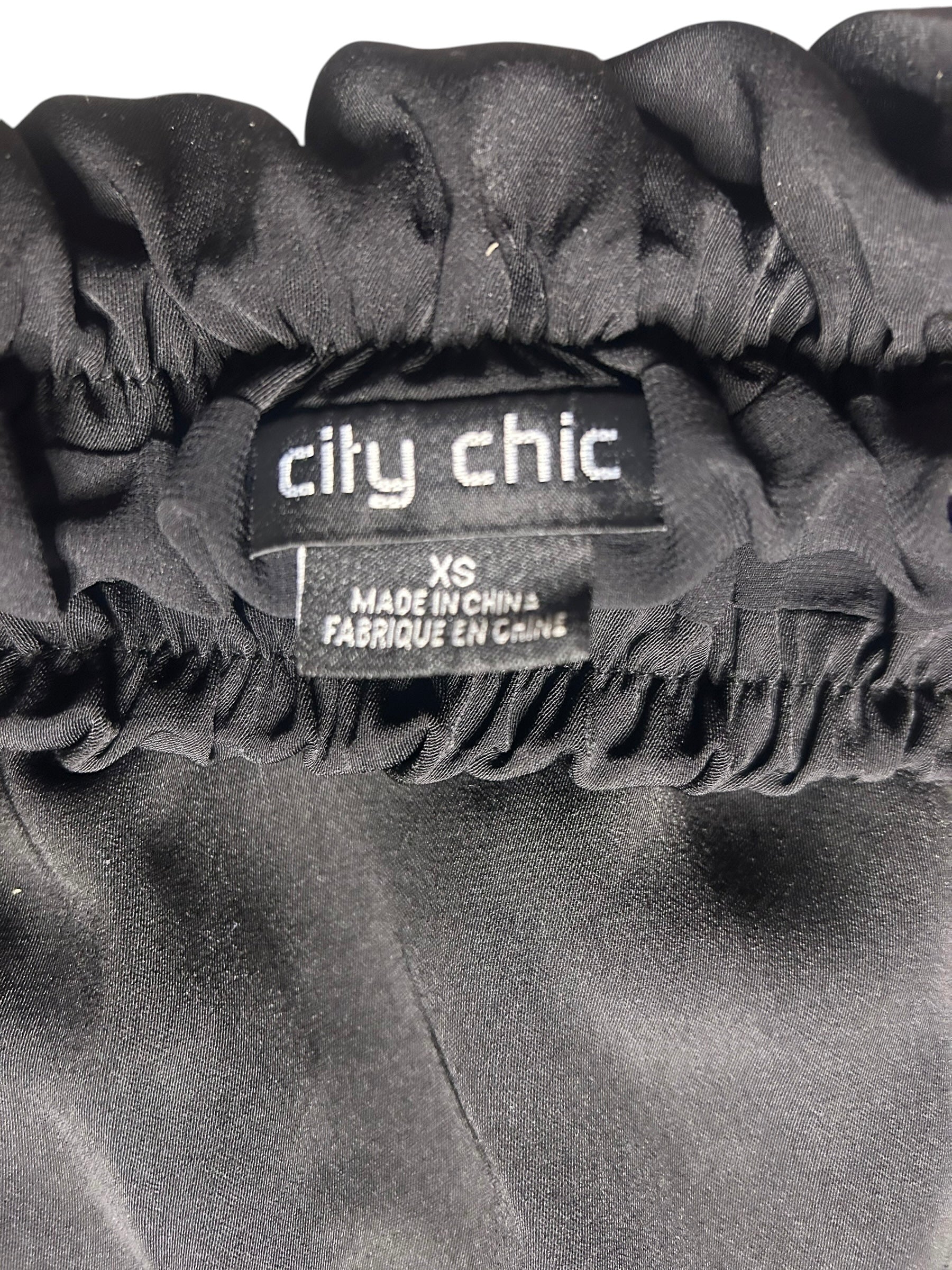 CITY CHIC size XS Black Midi Skirt