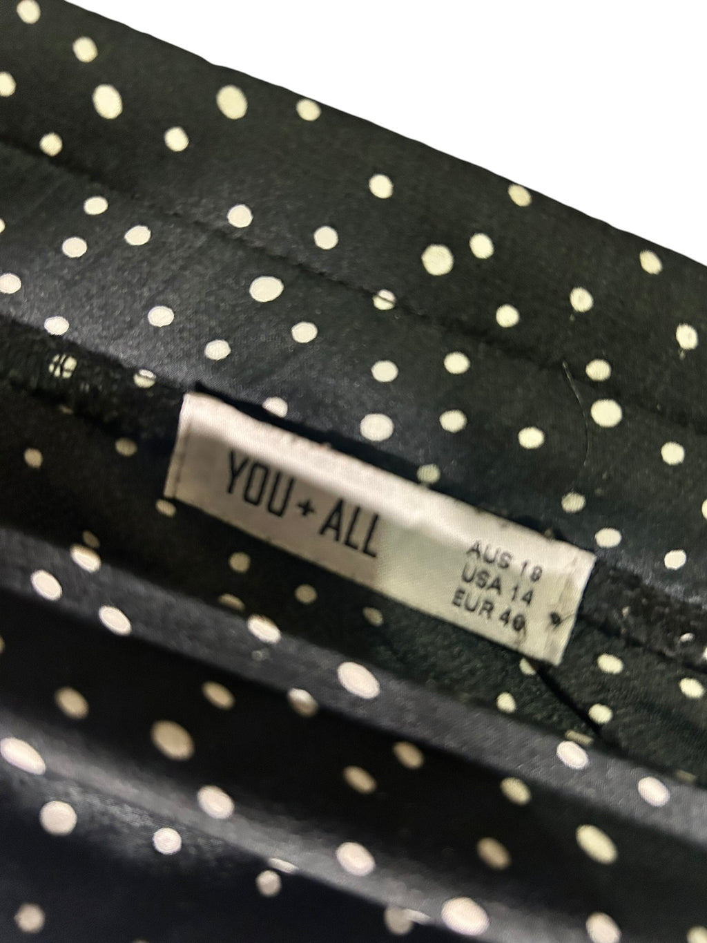YOU&ALL size 18 Polka Dot Midi Skirt