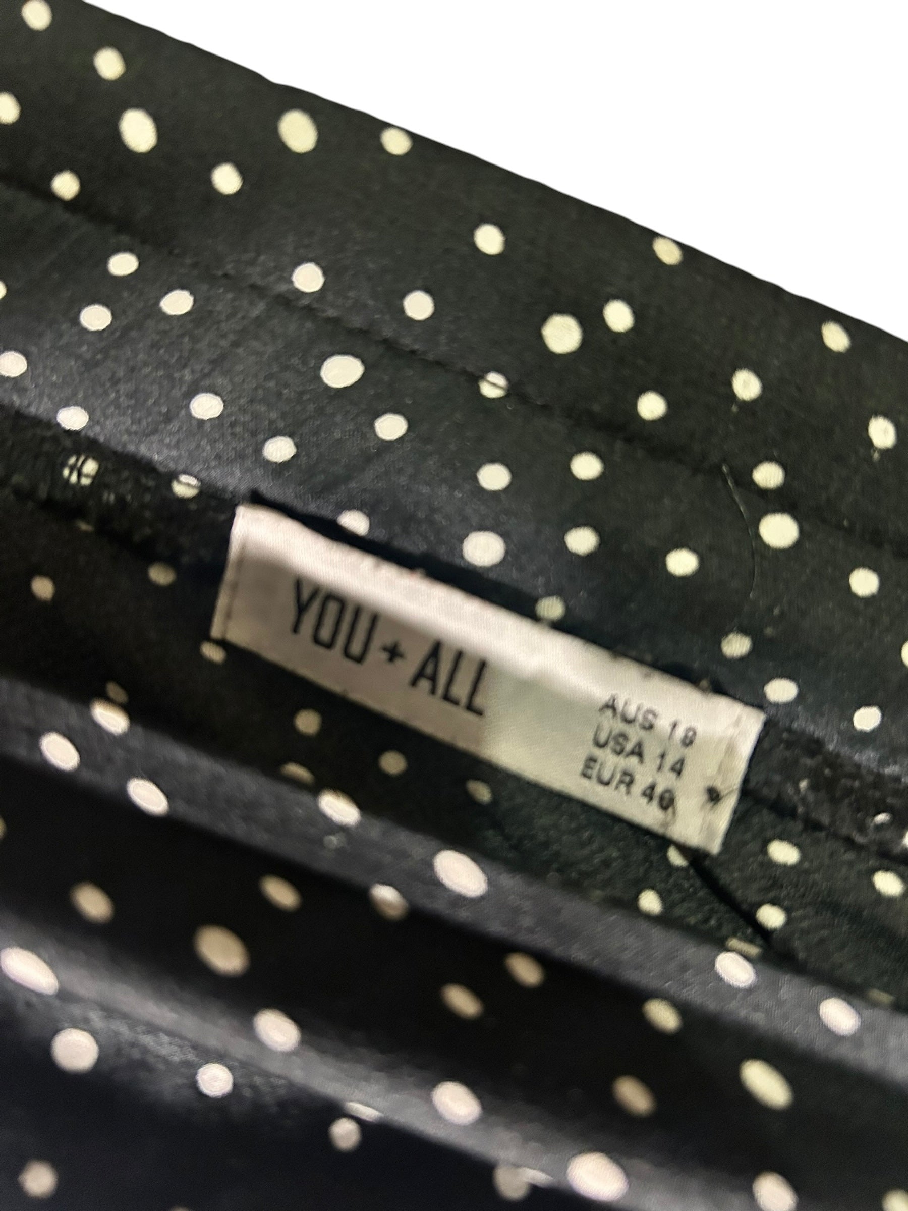 YOU&ALL size 18 Polka Dot Midi Skirt