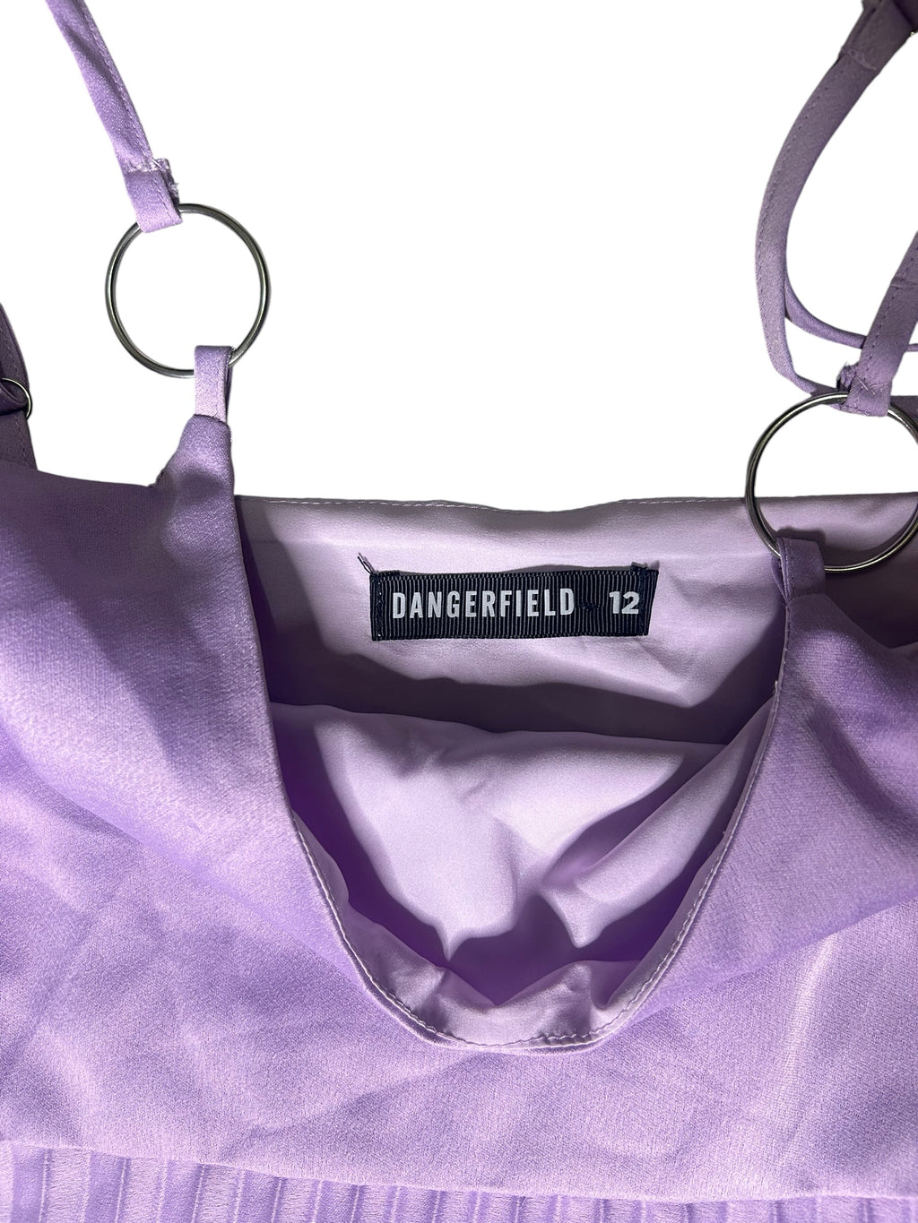 DANGERFIELD Size 12 Purple Pleat Dress